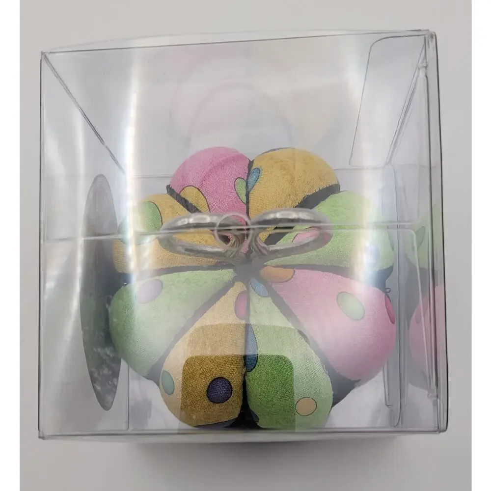 Dritz Collectible Cushions Keepsake Novelty Polka Dot Pin Cushion with Scissors - Picture 3 of 4